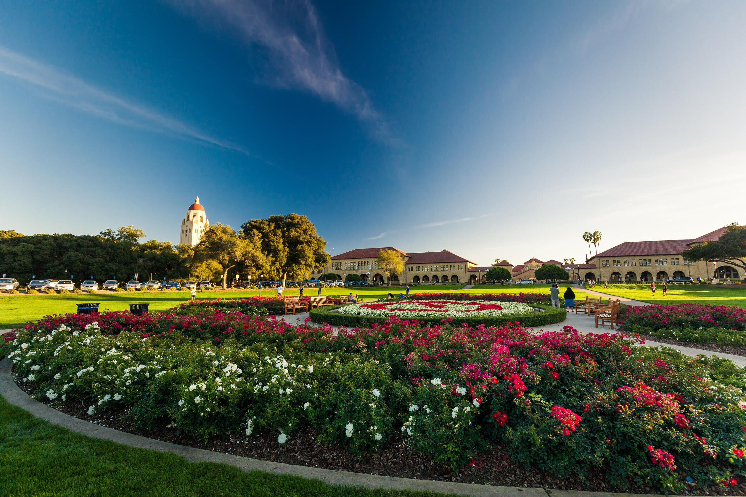Stanford University campus and gardens in Palo Alto